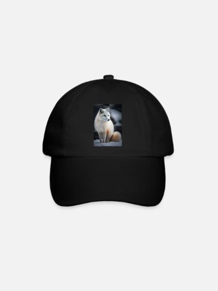 Polarfuchs - Baseballkappe - Schwarz/Schwarz