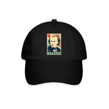 Johannes Brahms Vintage Farben - Baseballkappe - Schwarz/Schwarz - Vorne