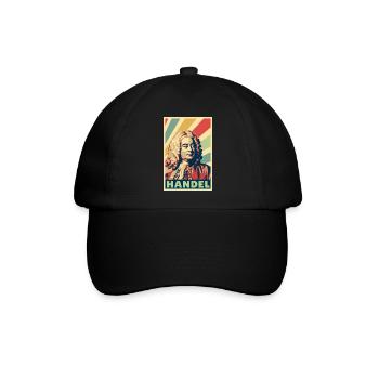 Georg Friedrich Händel Vintage Farben - Baseballkappe - Schwarz/Schwarz - Vorne