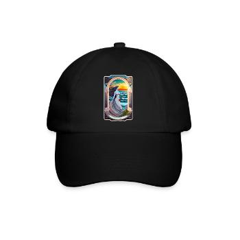 Surfen - Jugendstil - Baseballkappe - Schwarz/Schwarz - Vorne
