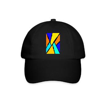Abstrakte Kunst - Baseballkappe - Schwarz/Schwarz - Vorne