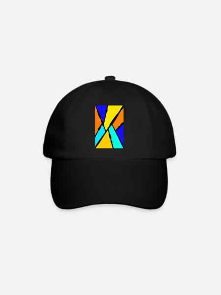 Abstrakte Kunst - Baseballkappe - Schwarz/Schwarz