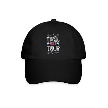 Tirol Girls Tour Herz - Baseballkappe - Schwarz/Schwarz - Vorne