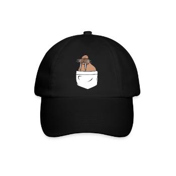 Walross - Baseballkappe - Schwarz/Schwarz - Vorne