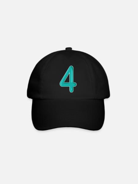 4 - Baseballkappe - Schwarz/Schwarz