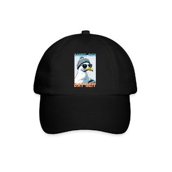 Sabbel nich dat geit Hamburg Dialekt Möwe Lustig - Baseballkappe - Schwarz/Schwarz - Vorne