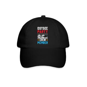 Ostsee Party Crew - Baseballkappe - Schwarz/Schwarz - Vorne