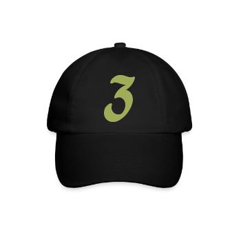 3 - Baseballkappe - Schwarz/Schwarz - Vorne