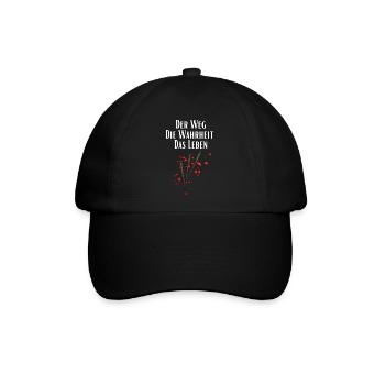 Der Weg Die Wahrheit Das Leben - Baseballkappe - Schwarz/Schwarz - Vorne