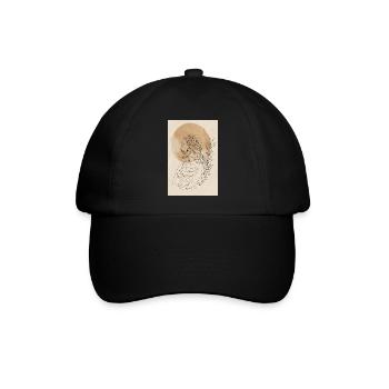Einfacher Linien Jesus Kunstdruck, moderne - Baseballkappe - Schwarz/Schwarz - Vorne