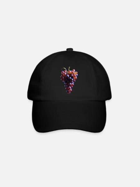 Trauben Obst Geschenk - Baseballkappe - Schwarz/Schwarz