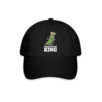 Grüne Bohnen - Baseballkappe - Schwarz/Schwarz - Vorne