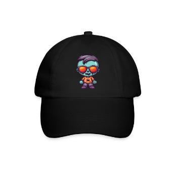 Zombie Halloween Cool - Baseballkappe - Schwarz/Schwarz - Vorne