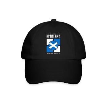 Scotland - Baseballkappe - Schwarz/Schwarz - Vorne