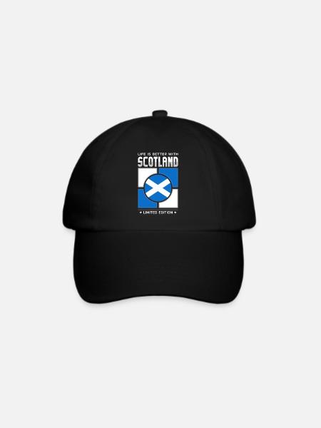 Scotland - Baseballkappe - Schwarz/Schwarz