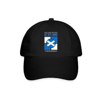 Scotland - Baseballkappe - Schwarz/Schwarz - Vorne