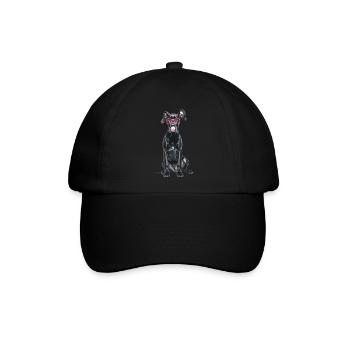 Deutsche Dogge - Baseballkappe - Schwarz/Schwarz - Vorne