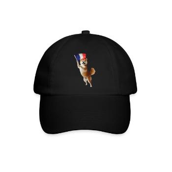 Shiba Inu - Baseballkappe - Schwarz/Schwarz - Vorne