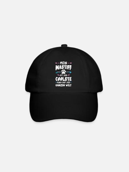 mastiff hund spruch - Baseballkappe - Schwarz/Schwarz
