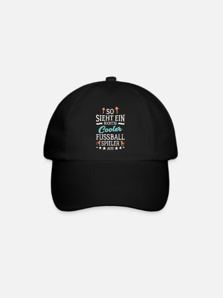 So sieht ein richtig cooler Fußballspieler aus - Baseballkappe - Schwarz/Schwarz