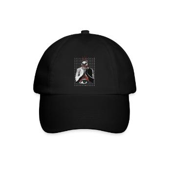 Überstimuliert - Baseballkappe - Schwarz/Schwarz - Vorne