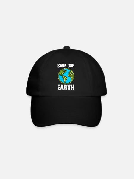 Save Our Earth - Baseballkappe - Schwarz/Schwarz