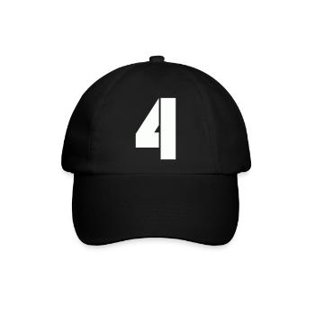 4 - Baseballkappe - Schwarz/Schwarz - Vorne
