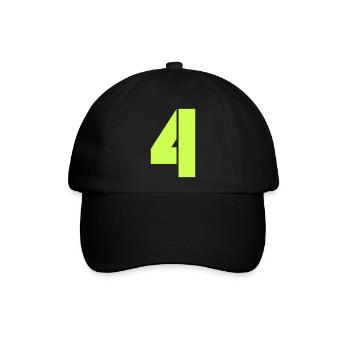4 - Baseballkappe - Schwarz/Schwarz - Vorne