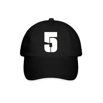 5 - Baseballkappe - Schwarz/Schwarz - Vorne