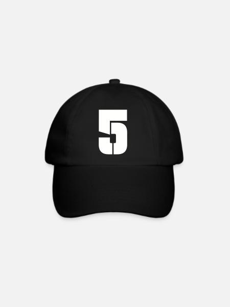 5 - Baseballkappe - Schwarz/Schwarz