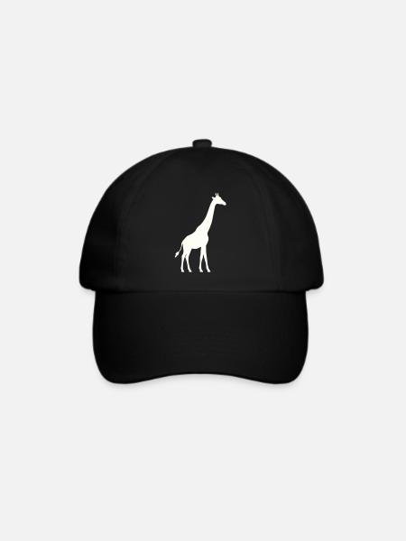 Giraffe Silhouette - Baseballkappe - Schwarz/Schwarz