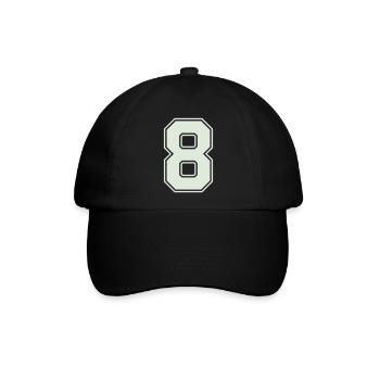 8 - Baseballkappe - Schwarz/Schwarz - Vorne