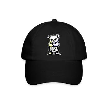 Grumpy Bear "STREICHEL MICH NICHT" – 🐻 Wütender Bär - Baseballkappe - Schwarz/Schwarz - Vorne