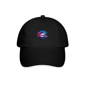 Muschel mit einer Perle für einen Strandmuschel - Baseballkappe - Schwarz/Schwarz - Vorne