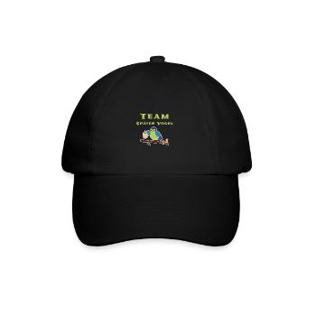 Morgenmuffel Schlafshirt - Baseballkappe - Schwarz/Schwarz - Vorne