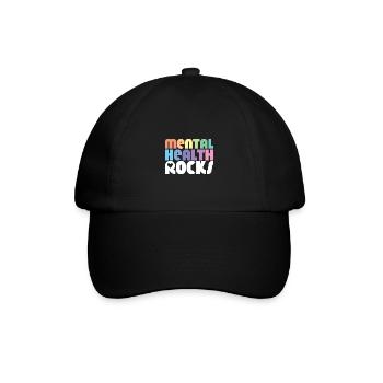 Mental Health Mentale Gesundheit - Baseballkappe - Schwarz/Schwarz - Vorne