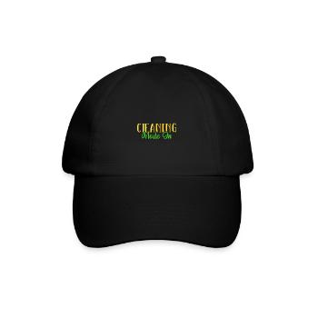 Haushälterin Haushalt Reinigungskraft - Baseballkappe - Schwarz/Schwarz - Vorne