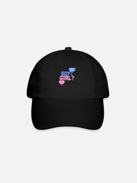 boy or girl? - Baseballkappe - Schwarz/Schwarz