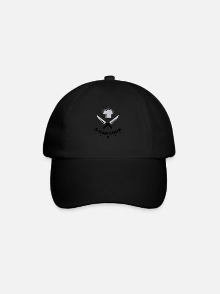 5 Star Cook - Baseballkappe - Schwarz/Schwarz
