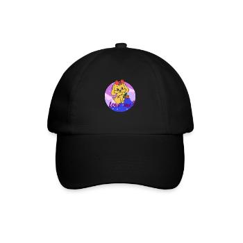 Niedliche Welpe - Love me - Lieb mich! - Baseballkappe - Schwarz/Schwarz - Vorne