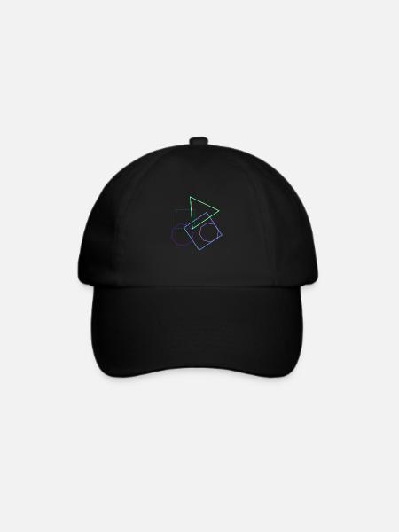 Geometrische Formen - Baseballkappe - Schwarz/Schwarz