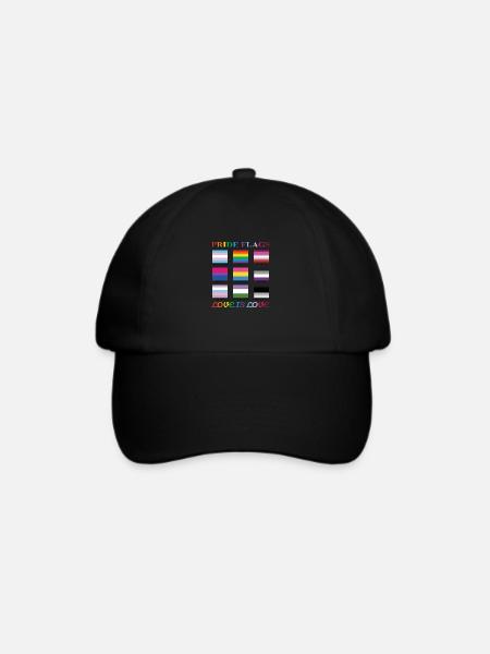 Pride-Flaggen - Baseballkappe - Schwarz/Schwarz