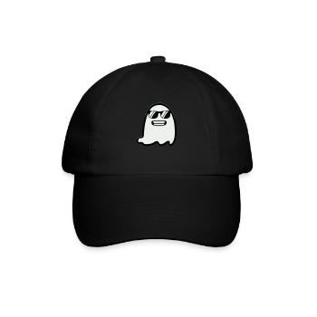 Ghost with Sunglasses - Baseballkappe - Schwarz/Schwarz - Vorne