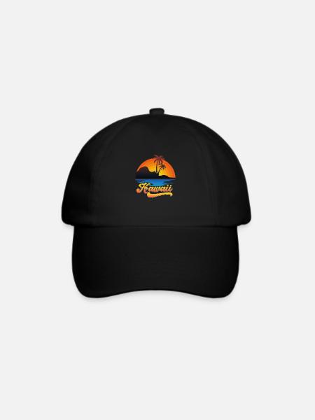 Hawaii Beach Design - Baseballkappe - Schwarz/Schwarz