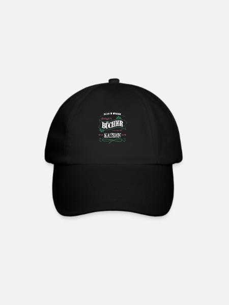 bday geschenkidee autorin cool buchliebhaber maske - Baseballkappe - Schwarz/Schwarz