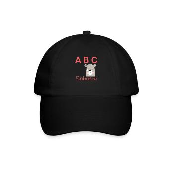 ABC-Schütze mit Hund - Baseballkappe - Schwarz/Schwarz - Vorne