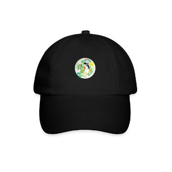 Das innere Kind. Aquarell Zeichnung. - Baseballkappe - Schwarz/Schwarz - Vorne