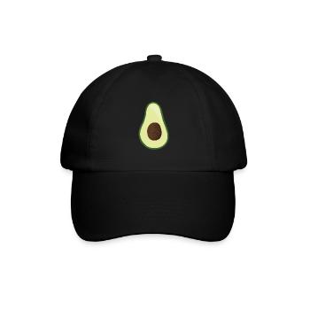 Avocado Kostüm Faschingskostüm Fasching Avocados - Baseballkappe - Schwarz/Schwarz - Vorne