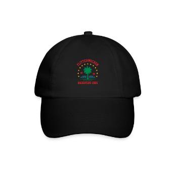 Flitterwochen Mauritius 2025 Hochzeitsreise - Baseballkappe - Schwarz/Schwarz - Vorne