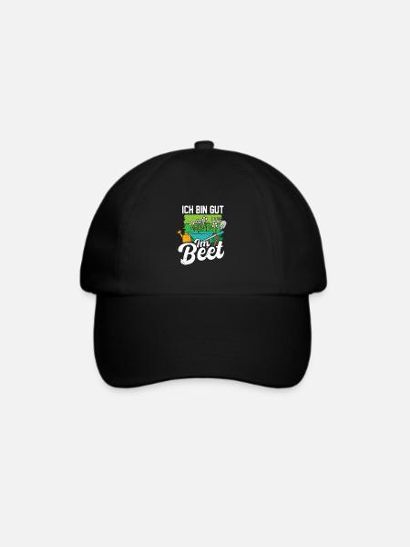 Ich bin gut im Beet Garten Gärtner Outfit - Baseballkappe - Schwarz/Schwarz